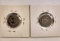 (2) 1866 Shield Nickels With Rays