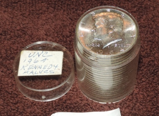 (20) 1964 Uncirculated Kennedy Silver Half Dollars