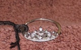 14k White Gold Tiara Crown Ring