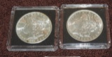 (2) Au Morgan Silver Dollars