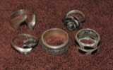 (5) Sterling Silver Rings