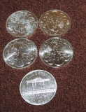 (5) 2015 1 Oz Silver Euro