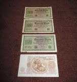 (4) Pieces Of Foreign Currency