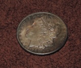 1888 Morgan Silver Dollar With Rainbow Toning
