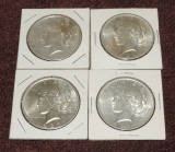 (4) 1923 Peace Silver Dollar