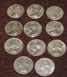 (11) Mixed Date Bu Silver Quarters