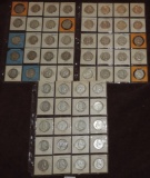 (60) Mixed Date Franklin Silver Half Dollars