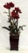 Artificial Floral Display In Wood Planter