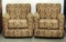 Pair Of Paisley Print Upholstered Arm Chairs