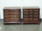 Pair Of Council Craftsman Four Drawer Side Chests