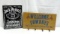 Jack Daniels Whiskey Metal Sign & Cowboys Themed Coat Rack