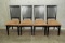 Set Of Four Black Painted Wood Chairs