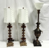 Lot Of Three Table Lamps