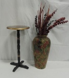 Small Painted Fern Table With Vase