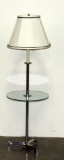 Chrome & Glass Pole Lamp