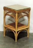 Small Natural Wicker Side Table