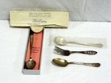 Four Piece Sterling Baby Spoon & Fork Lot