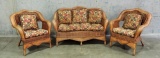 Three Piece Wicker Sofa & Chair Set