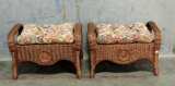 Two Wicker Footstools