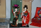 Two Vintage Oriental Dolls In Boxes Plus More