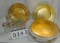 6 Canning Jars With Glass Lids & Gold Lacquer Serving Plates