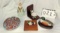 Sadek Bisque Figurine, Duck Card Box, Signed Duck Figure