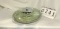 Vintage Vegetable Glass Divided Serving Tray On Aluminum Stand