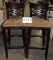 Pair Of Wood Black Painted Bar Stools