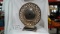 Decorative Composition Round Charger On Metal Stand