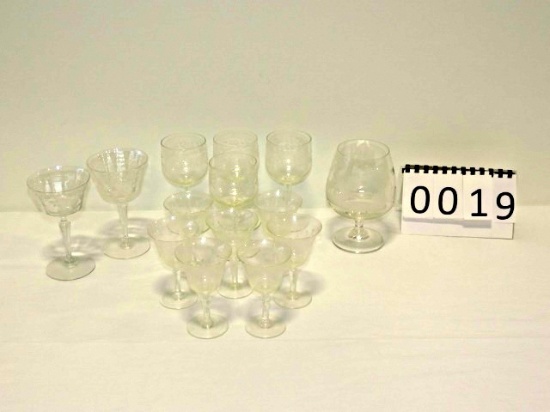 14 Piece Crystal Stemware Lot