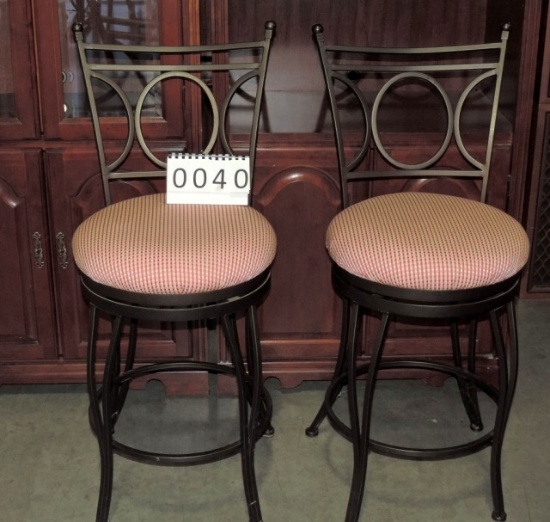 Pair Of Iron Bar Stools