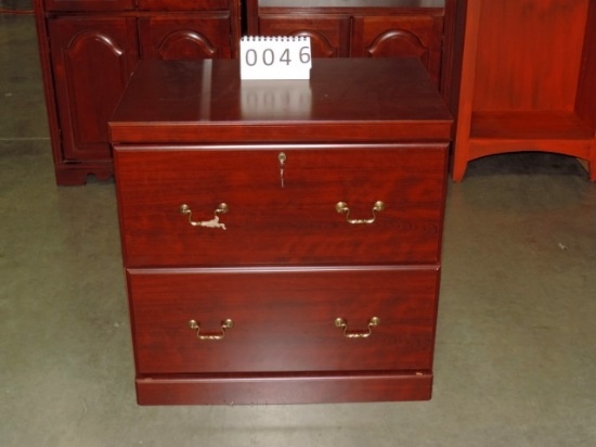 2 Drawer Wood File Cabinet