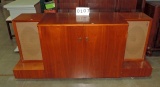 Mid century Modern Stereo Cabinet With Lafayette Speakers