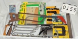 Tray Of Tools, Sandpaper, Clamps And More