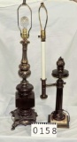 Pair Of Vintage brass Table Lamps