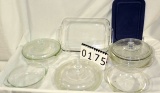 8 Pc. Crystal Pyrex Set With Lids