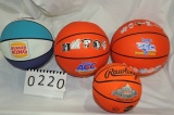 4 Collectable Hutch & Rawlings Basketballs