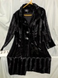 Vintage Town & Travel Faux Black Fur Ladies Jacket