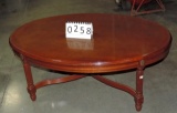 Mahogany Classical Design Oval Coffee Table