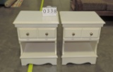 Pair Of Vintage White Bedside Tables
