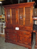 Vintage Pine 2 Pc. China Cabinet