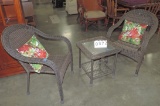 3 Pc Outdoor Wicker Seating Set