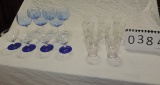 Tray Of Vintage Etched Glassware