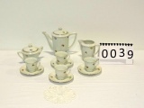 11 Pc. Czechoslovak Porcelain Tea Set