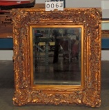 Ornate Gold finished Beveled Glass Wall Mirror