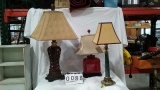 Lot Of 3 Decorative Lamps With Shades