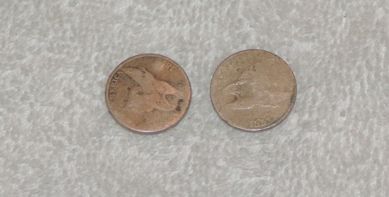 1856 and 1857 Flying Cents