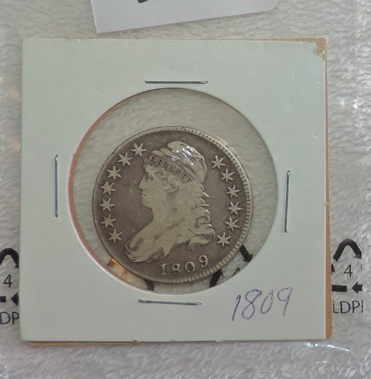 1809 Cap Bust Silver Half Dollar