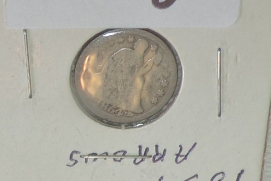 1854-P Arrows Seated Dime