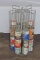 1950's Oil Rack with 25+ Oil Cans